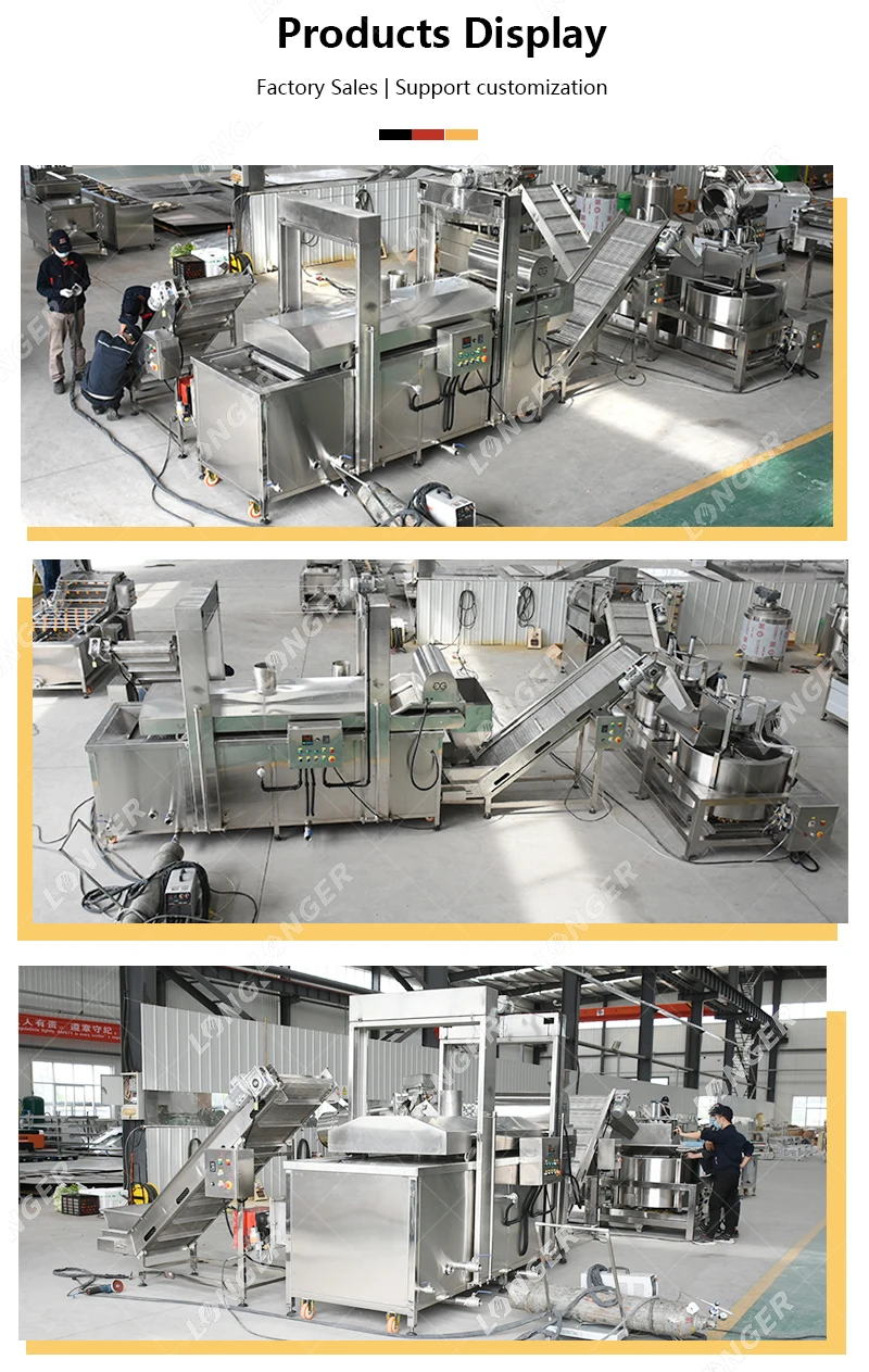 Automatic Pistachio Snack Flavor Frying Machine Oil Frying Peanut Snack Production Line Fried Pistachio Making Machine