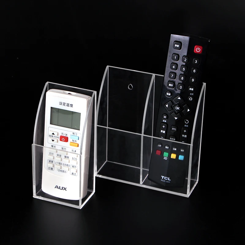 Customized Transparent Acrylic Remote Control Holder  Storage Box  Wall Hanging Box