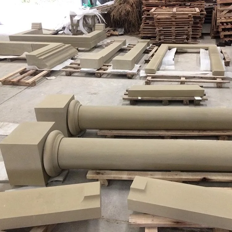 Sandstone Pillar Roman Column High End House Villa Decoration Natural Stone Columns