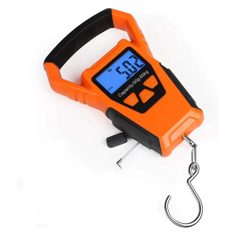 2024 Portable Electronic Fishing Scale Waterproof ABS Small Scale Household Luggage Digital Weight Indication New Hook Design