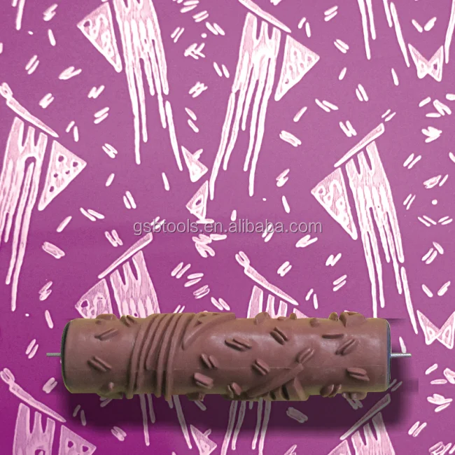 soft pattern roller GR16 TPR material 6 inches 3D wallpaper drywall furniture patterned texture paint roller