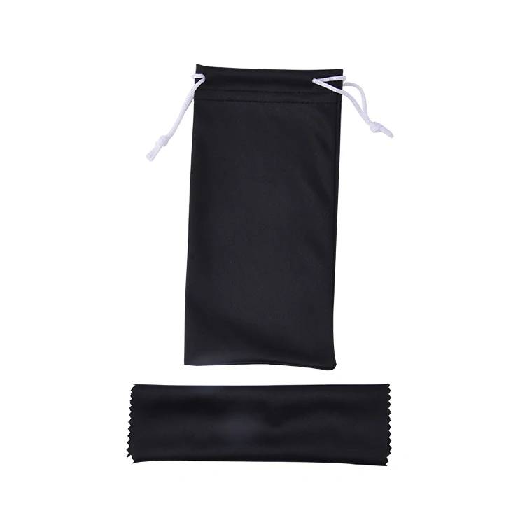 High Quality Soft Drawstring Glasses Eyeglasses Bag, Microfiber Sunglasses Pouch Custom Logo