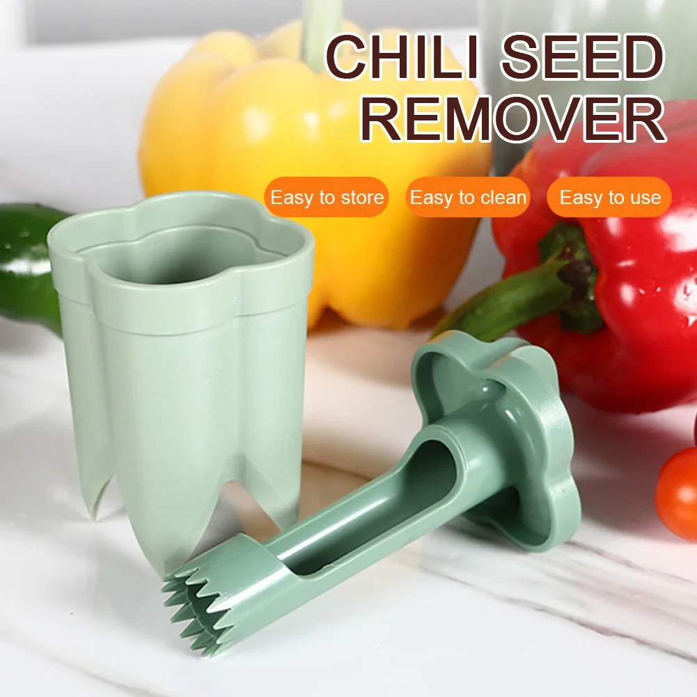 Pepper Corer Chili Seed Remover Jalapeno Peppers Cucumber Tomato Deseeder Twist Seed Bell Core Separator Cutter Kitchen Tool