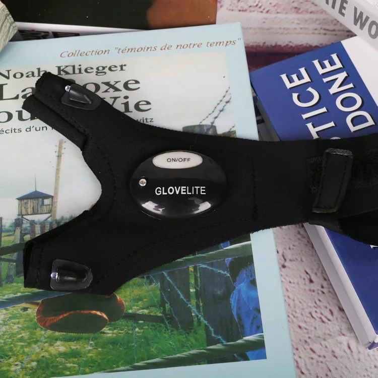 JETSHARK Fishing mitten With LED Flashlight Waterproof Outdoor Fingerless mitten Anti Slip Right/Left Fishing mitten