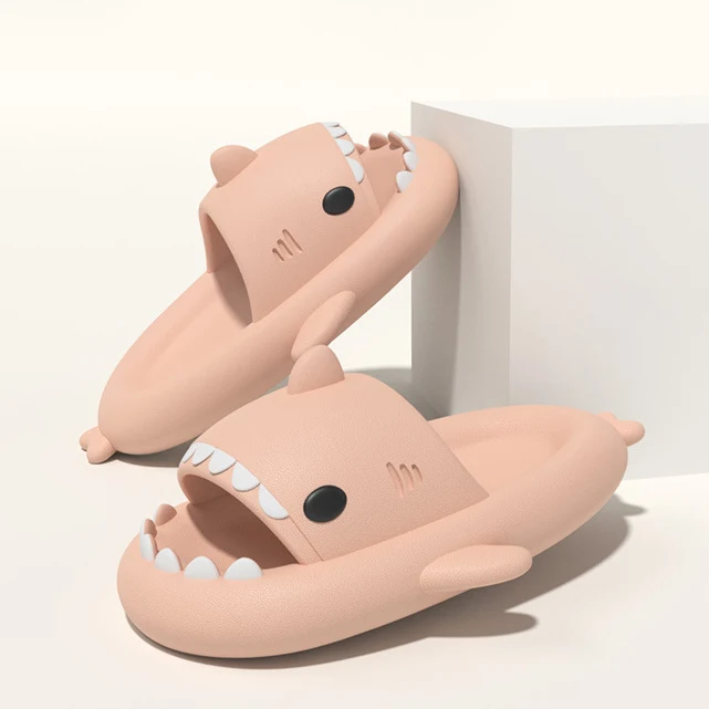 Dropshipping Shark-Slippers Adult Kids Cute Foam Inflatable Water Shoes Cloud Cloudy Premium Slippers Shark Slides