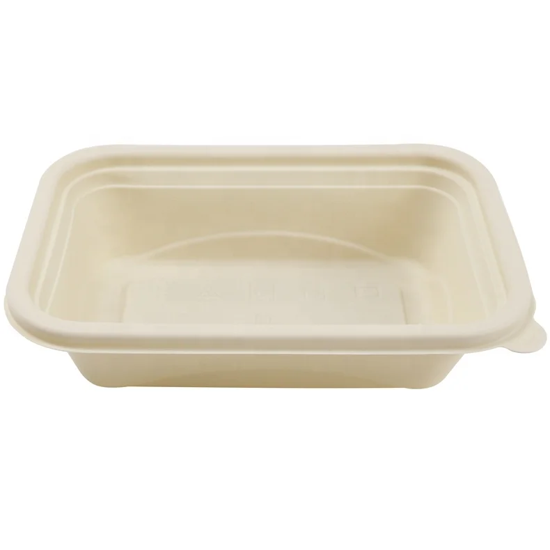 biodegradable 500ML cornstarch lunch food boxes takeaway packaging to go food containers disposable tableware