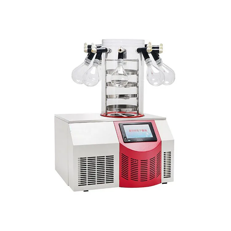 Bell Type Drying Room Top-press Multi-manifolds Freeze Dryer Lyophilizer Transparent Laboratory Refrigeration