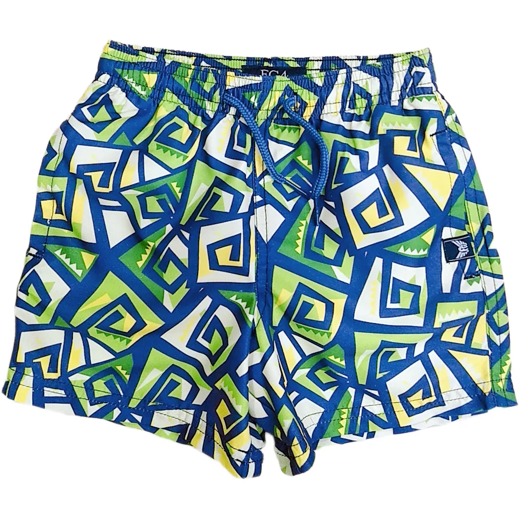 China manufacturer customised low MOQ medium-high quality windproof polyester Drawstring eslatic beach short swim trunks