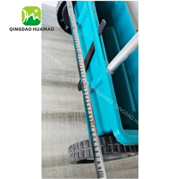 12L Plastic Seeding Spread Cart Garden Fertiliser Drop Spreader Broadcast Seed
