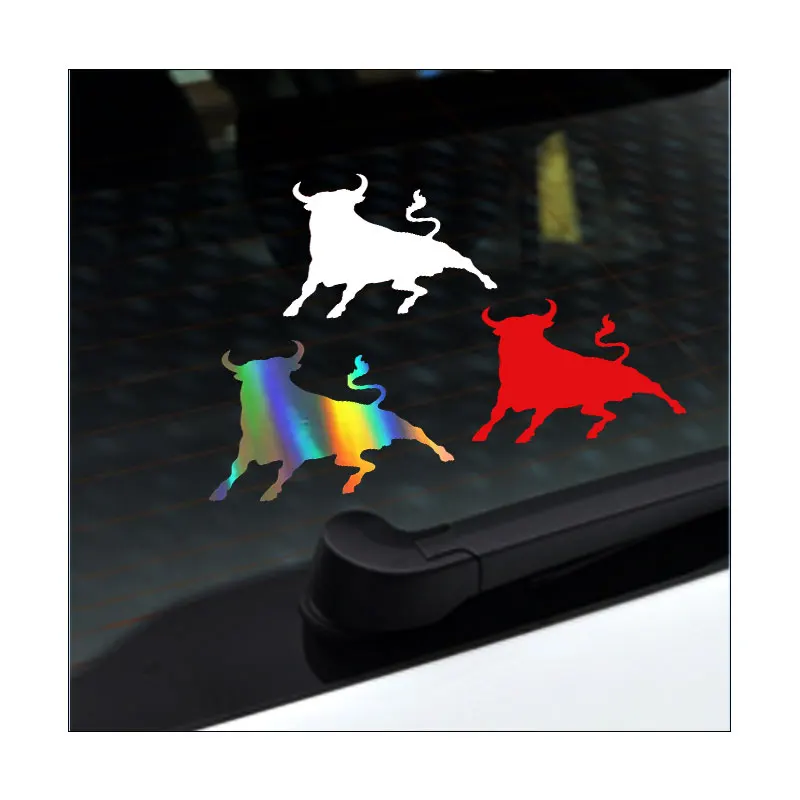 Spanish Bull 3D Vinyl Car Decals Mirror Bumper Stickers Accessories Diesel Engine Body Stickers Car Decoration in Plastic