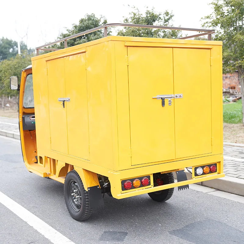 CKD SKD 2000W 45km/h Max Speed 135km Range 580kg Load Express Electric Cargo Tricycle China Trade with 1.1*1.6m Box