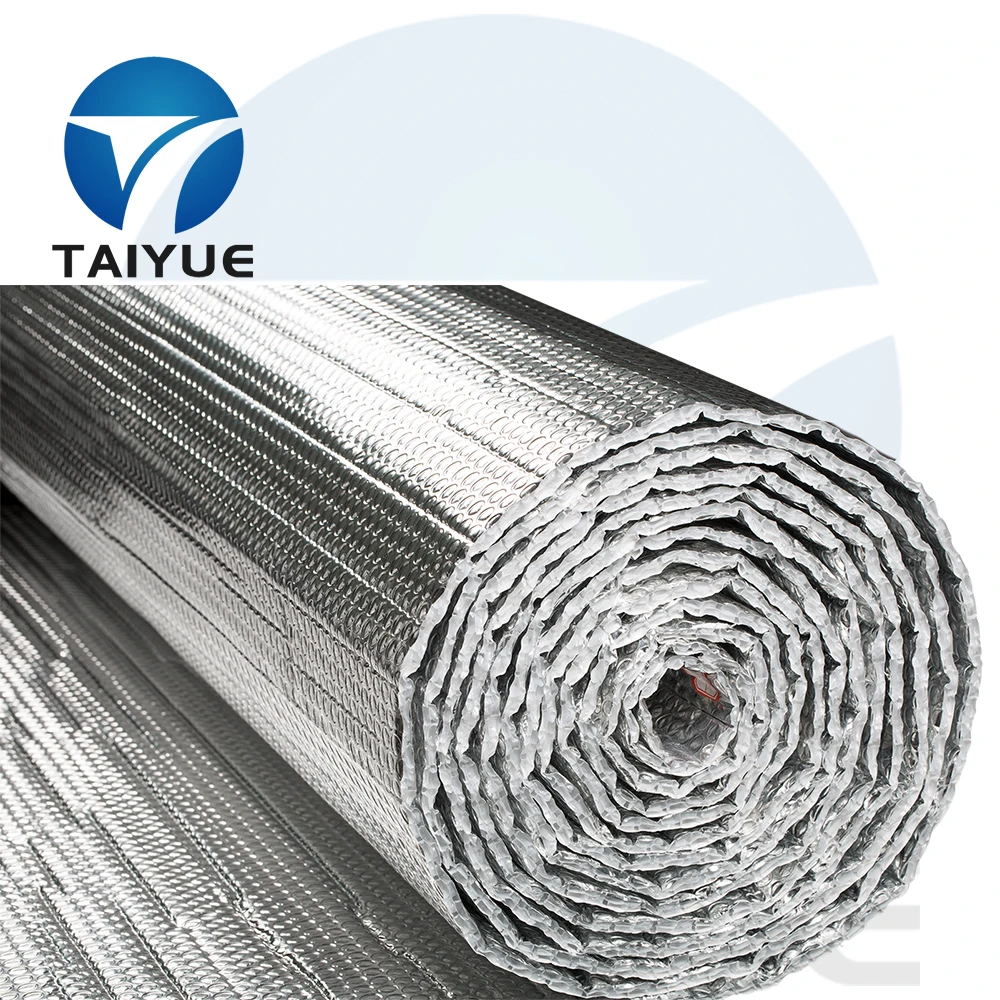 Double Bubble Reflective Foil Insulation 6mm Thickness with Aluminum Foil  Radiant Barrier Wrap for Warehouse Application