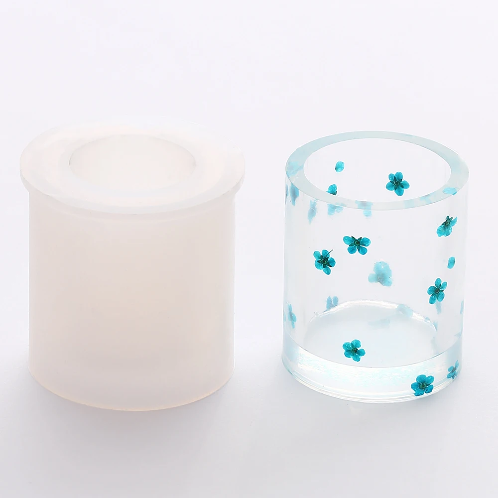 
Pen Holder Jewelry Silicone Molds Cylinder Square Resin Flower Pot DIY Cube Mould Planter Pot Candle Decoration Making 