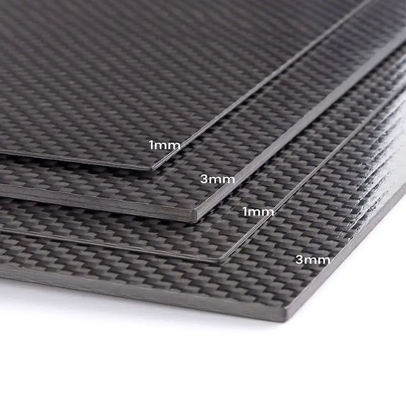 Wholesale high-quality carbon fiber OEM high-strength 100% 3K carbon fiber plain or matte carbon plate in Chinese factories
