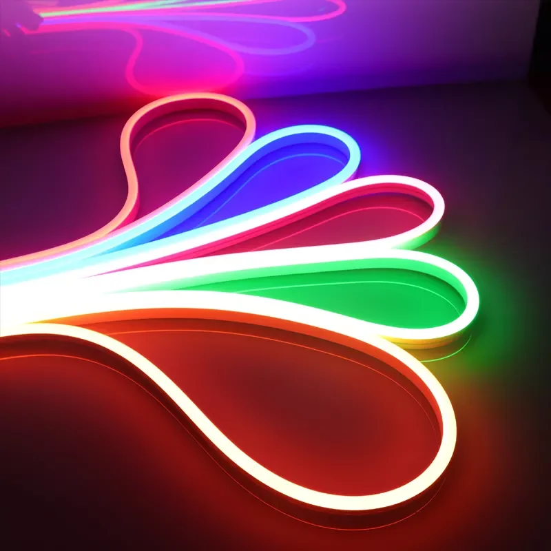 Divatla Wholesale Welding-Free PVC 8mm 6mm Cutting Led Neon Rope tv backlight Waterproof Silicone Neon Rope Light Strip