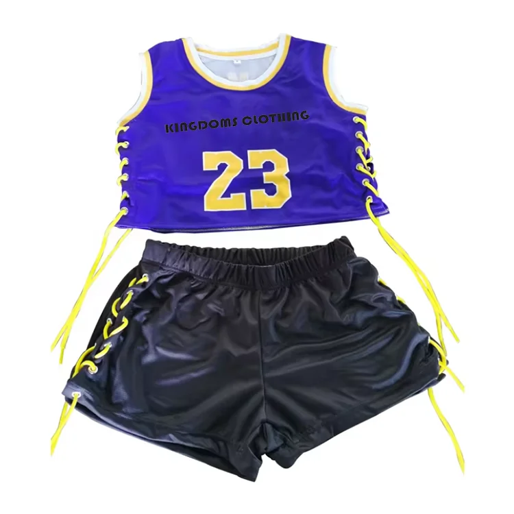 Custom Fashion Basketball Sports Style Sexy 23 Design Basketball Jersey Dress for Women Basketball Uniforms Sets Sportswear