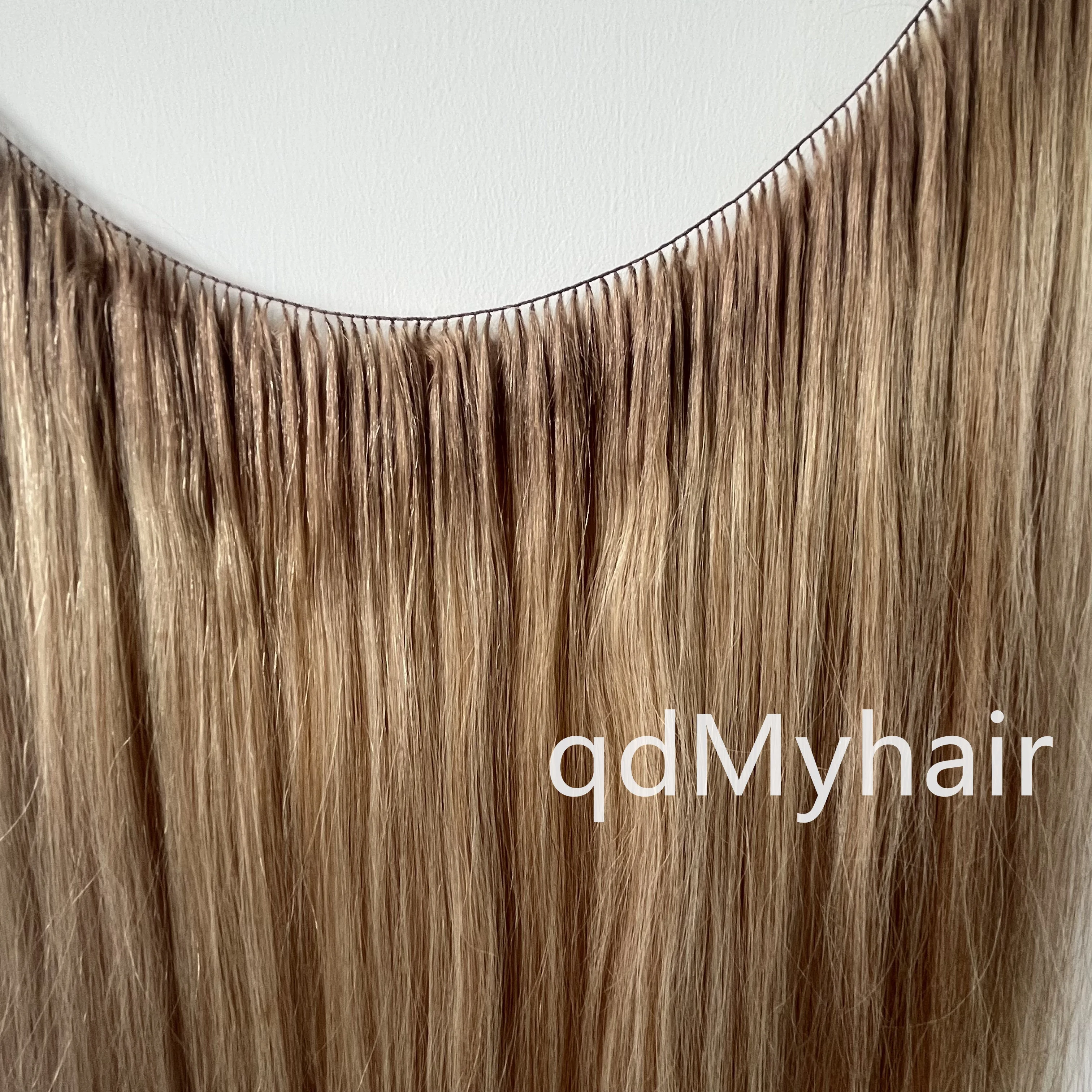 Pure Handmade 100% Virgin Unprocessed Human Hair Feathers Line Remi Tip Hair Extensions Curly