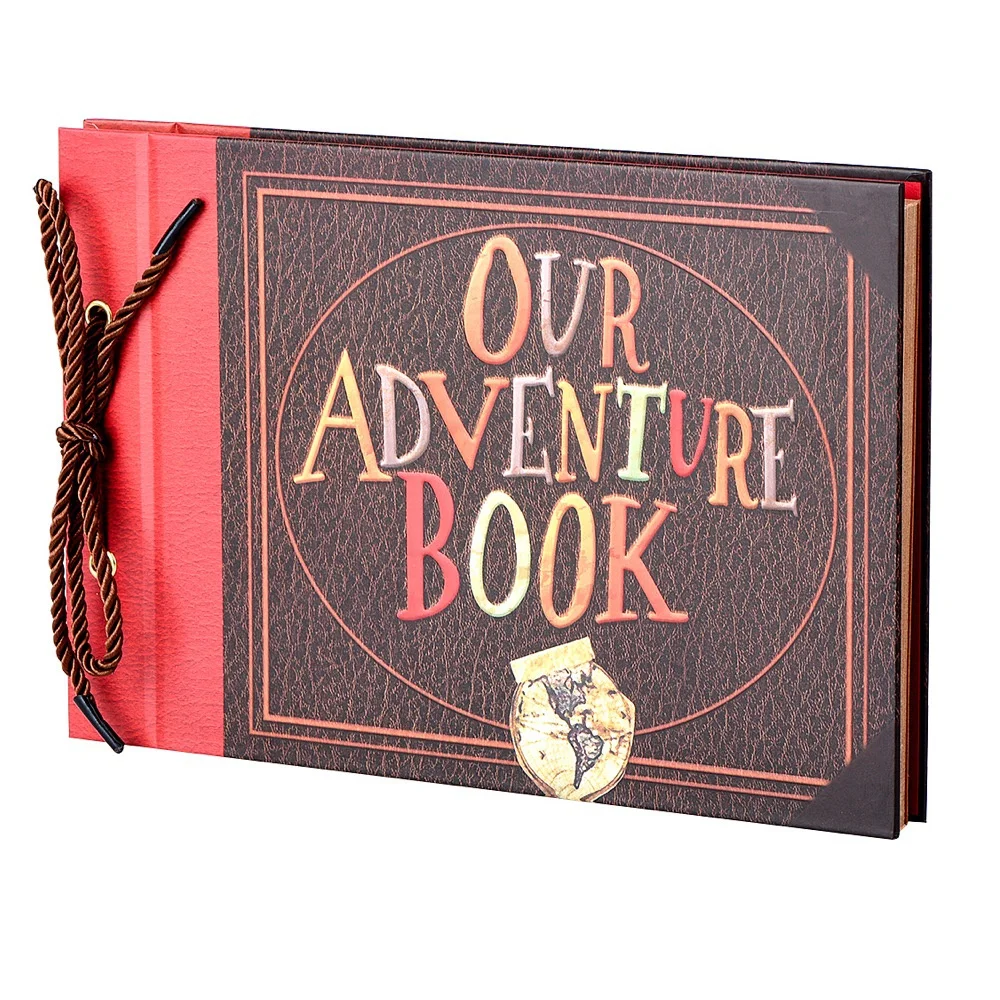 3D Cover Our Adventure Book, Memory Keepsake for Anniversary, Scrapbook Photo Album, Wedding Guestbook