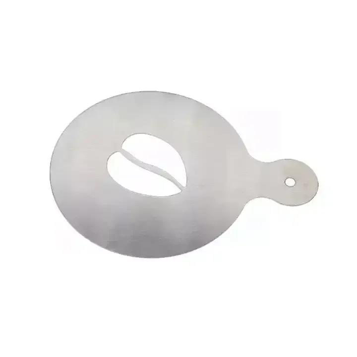 Customized food grade stainless steel Coffee Cappuccino Foam Latte Art Stencil Decorating coffee Stencils
