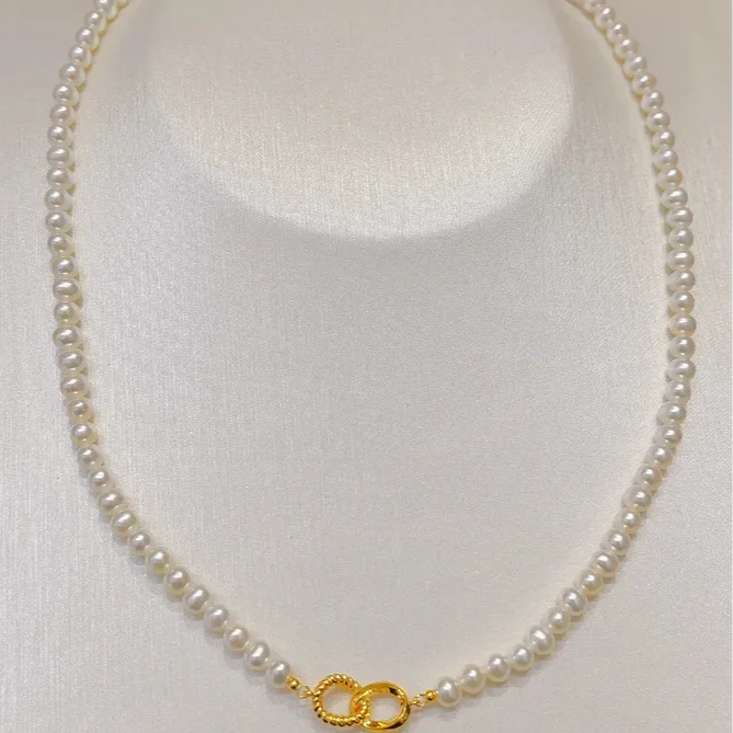 Wholesale New Fashion Gold Plated Pearl Necklace Gorgeous Jewelry Accessories for Women and Unisex for Gift Wedding Party