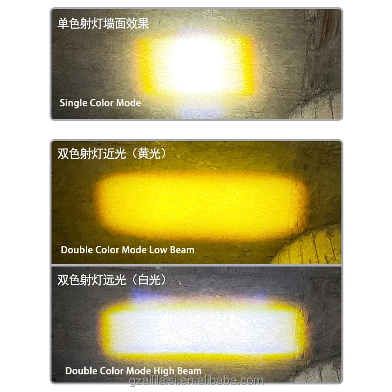 Motorcycle Truck 09-24V LED bifocal Lens Laser Spotlight Waterproof For External 2-color Mode retrofit upgrade High Power Bright