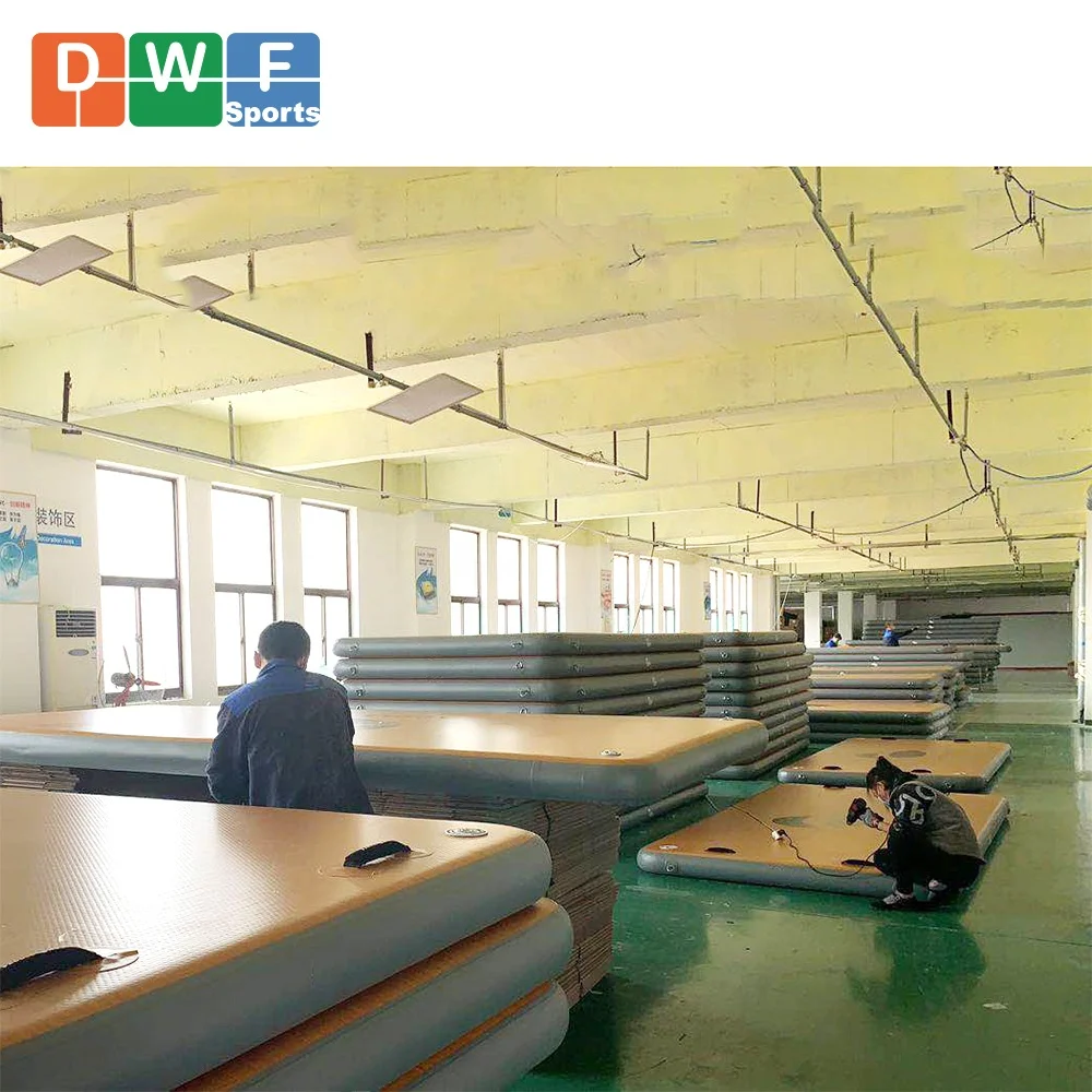 BSCI/EN Inflatable Platform Hotsale Fishing Floating Island Boat Dock Swim Water Inflatable Platform