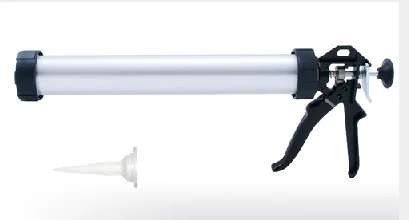 Professional Silicone Gun 600ml Caulking Gun for Sealant JUHUAN Glue Gun 9 Inch Construction Building Smooth Rod 600ml 1:1