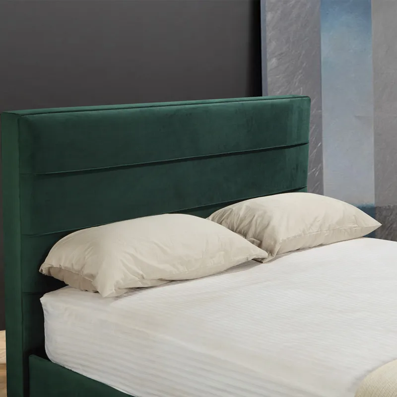 Hot Sale Bedroom FurnIture Kids Queen Bed Full Size Queen high Headboard fabric Beds