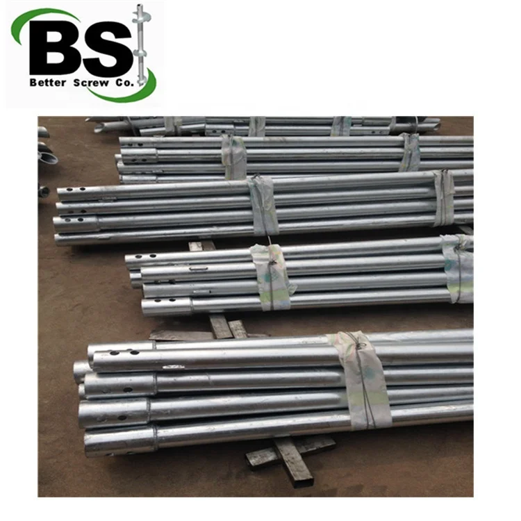 Alternative to traditional foundations round helical piles with OEM service screw piles with the ease of installation