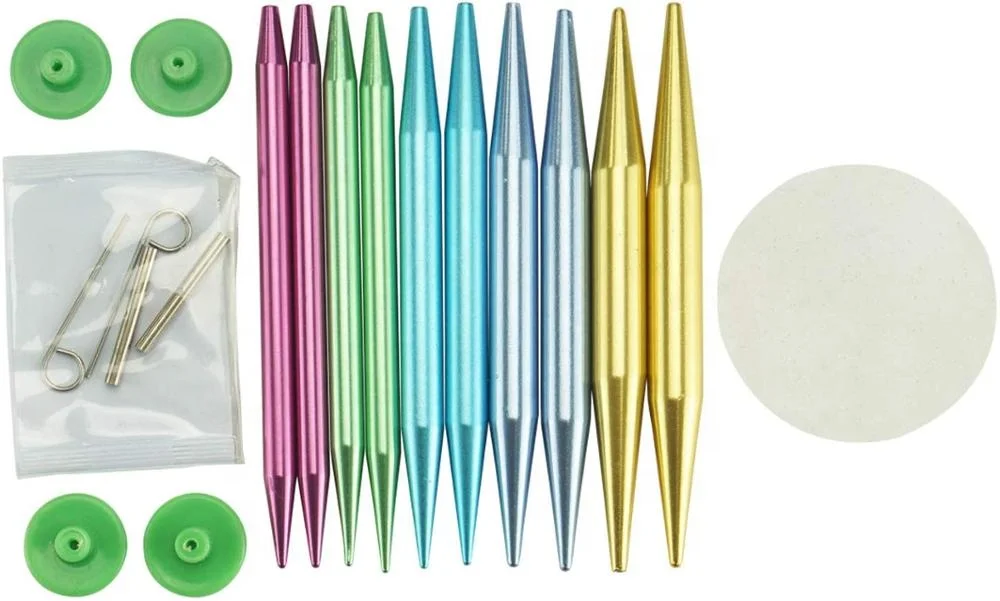 13 размеров, сменные спицы для вязания, набор алюминиевых круговых спиц для вязания
