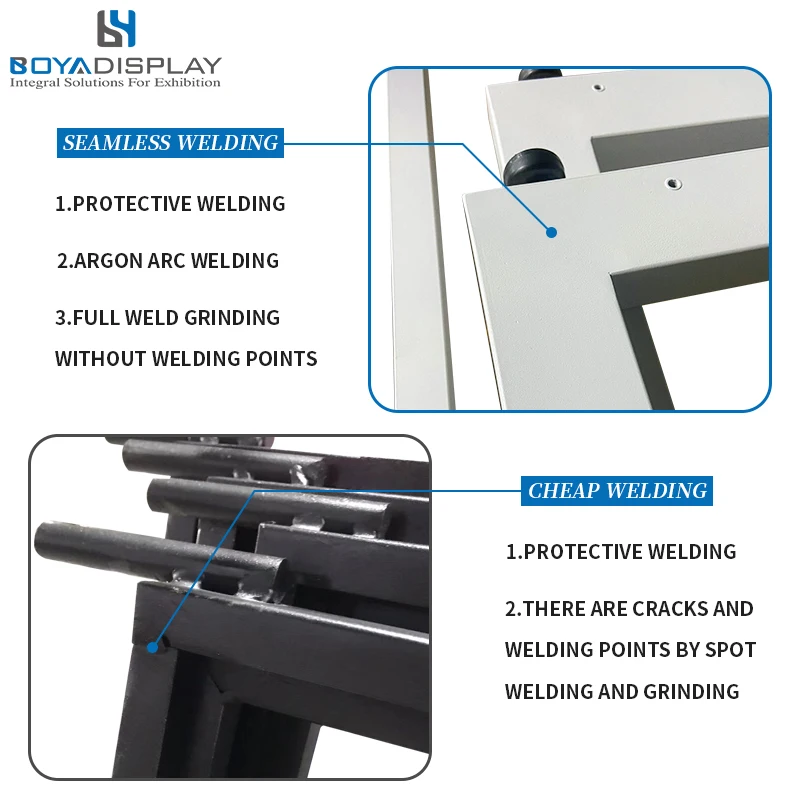 Boya Manufacture Customized Sample Quartz Ceramic Tile Stone Metal Displays Stand Racks