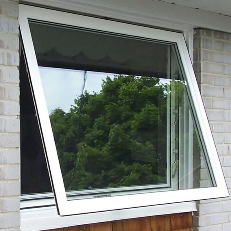 Extra Wide Top-Hung Windows Outswing Exterior Waterproof Metal Double Glazing Aluminum Awning Window For House