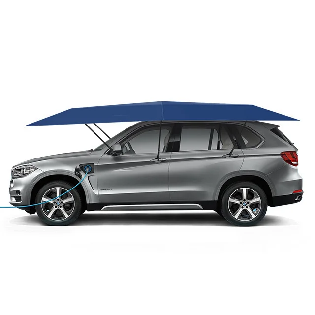 New arrival 4.2 Meters semi-automatic and Automatic 2 in 1 Car Shelter  portable automatic car umbrella car shade