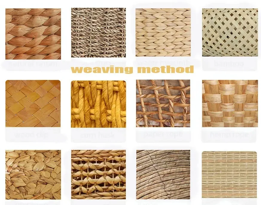 Factory wholesale High Quality  Water Hyacinth Home Decor Storage Basket