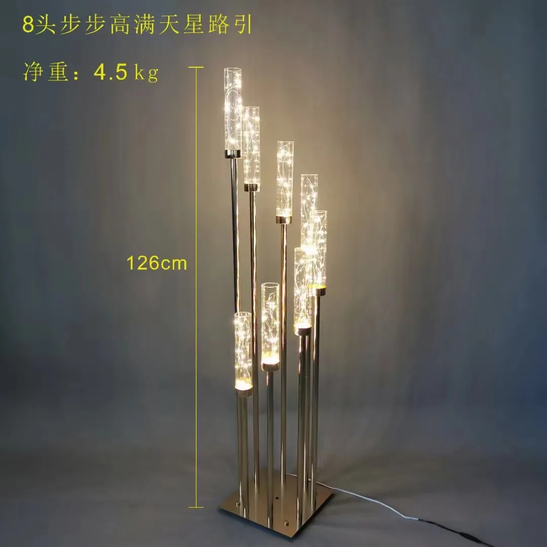 Золотые канделябры для свадебного стола