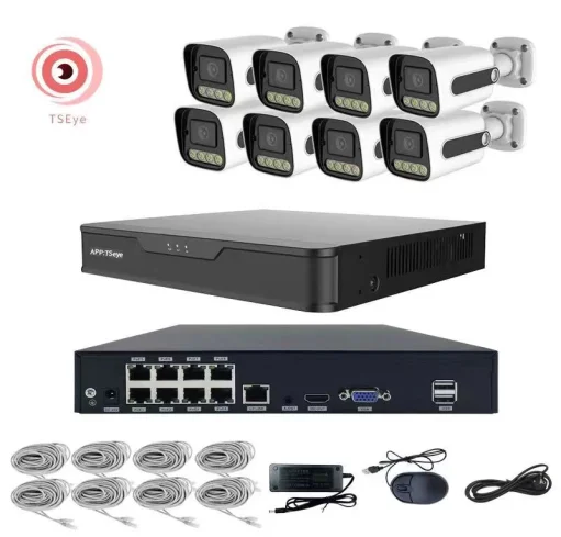 8-мегапиксельная IP-камера HD 4K купольная башня система видеонаблюдения широкоугольная аудио-видео цветная Ночная камера ночного видения беспроводная безопасность для дома