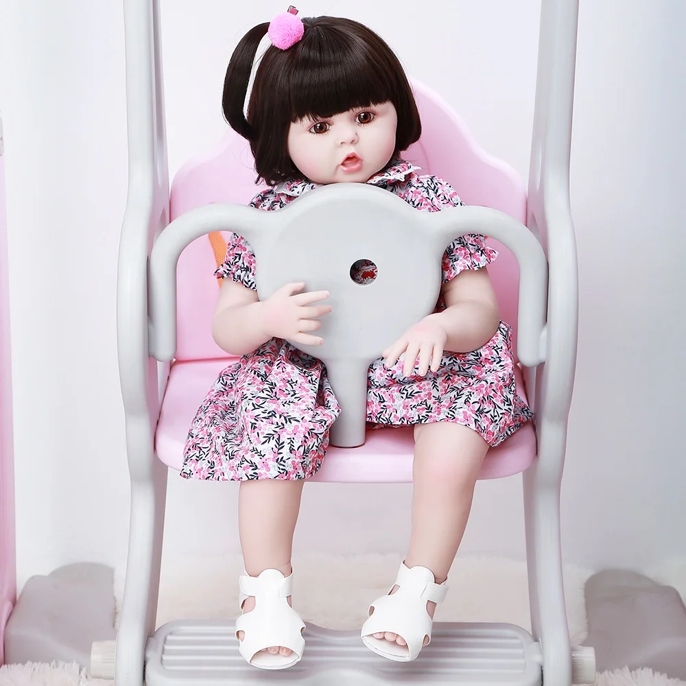 Large Size Christmas Costume Reborn Doll Painted Finished Newborn Wigs For Reborn Dolls Chubby  Reborn Toddler Dolls