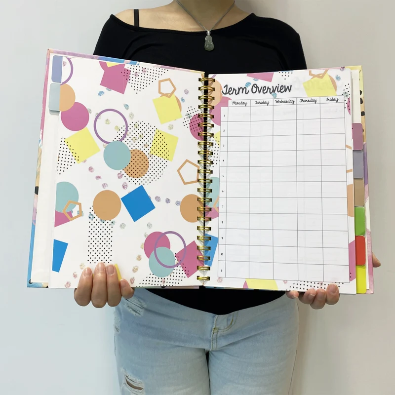 Cheap custom logo fashion design journal spiral notebook hardcover
