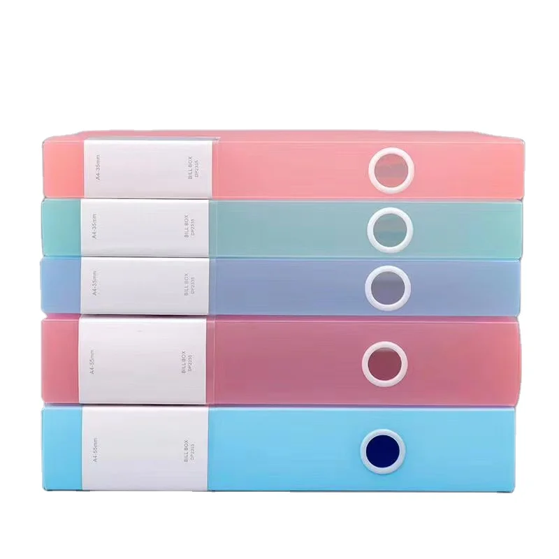 A4 File Box Transparent File Box PP Plastic File Box Magnetic Fastener