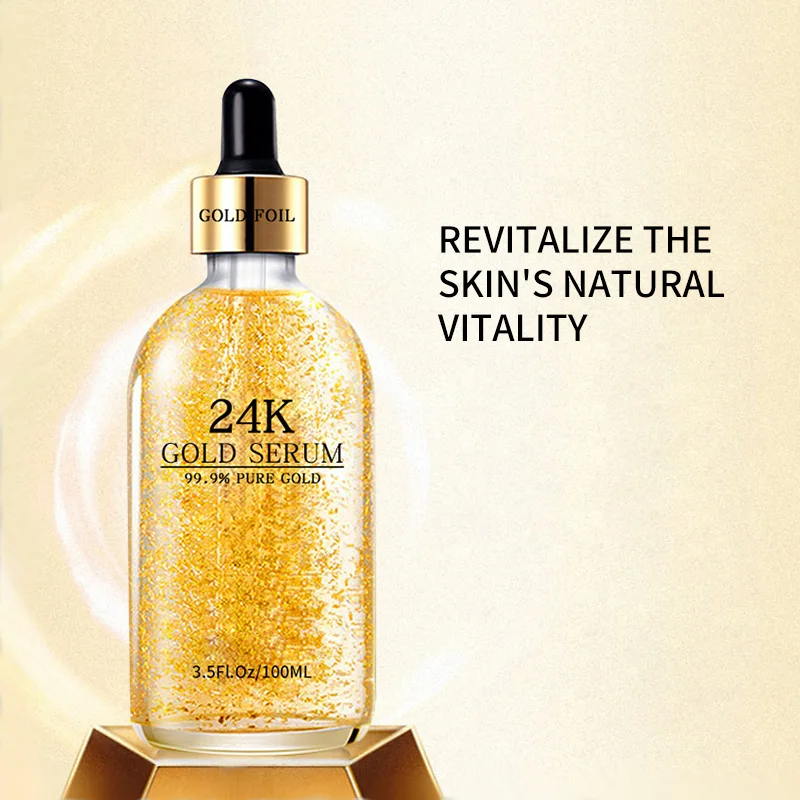 Oem Whitening Moisturizing Anti Aging Anti Wrinkle Laah Growth 24K Gold Face Serum
