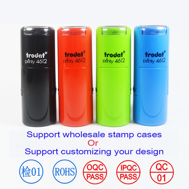4612 Round 12 mm Automatic Stamp Office Personalized QC QA Stamp Rubber Self Inking Stamps