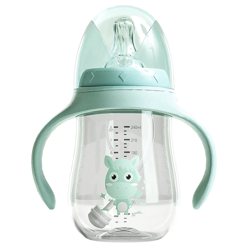 Bpa Free food grade non-toxic safe PP silicone baby bottle Infant baby feeding milk bottles