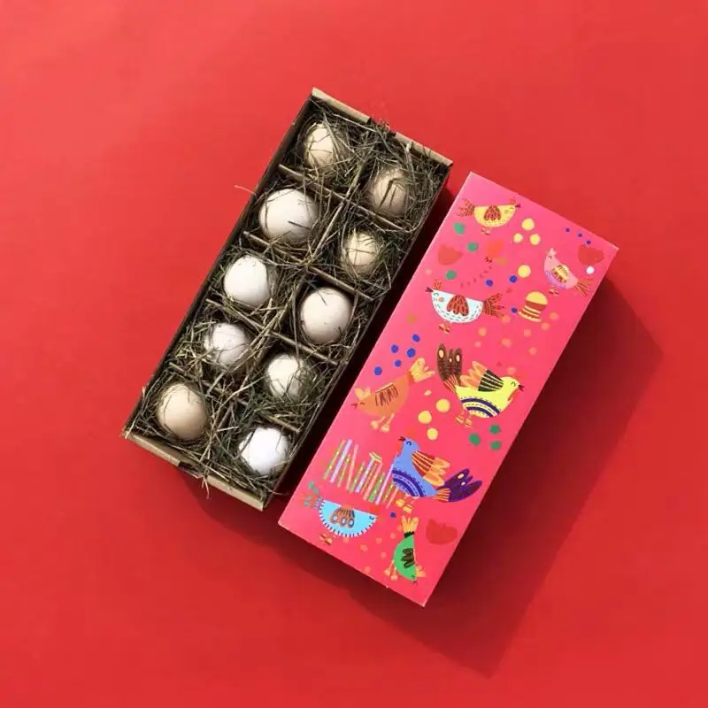 
Recycled kraft Paper Material Egg Use 10pcs Custom paper egg box 