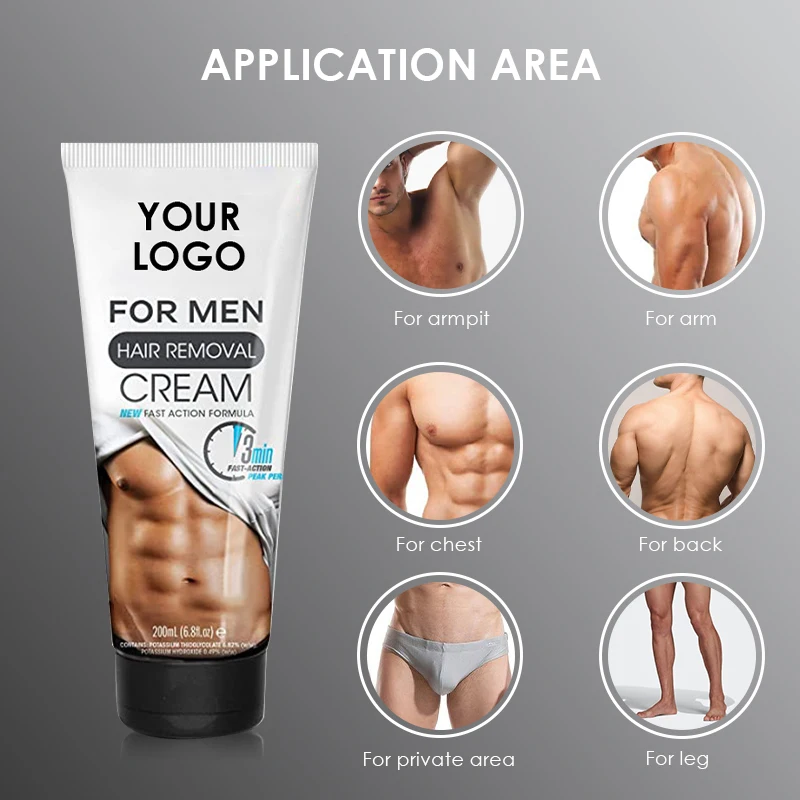 Custom Logo Wholesale Painless Body Hair Organic Removal Spray Hair Removal Depilatory Cream For Men