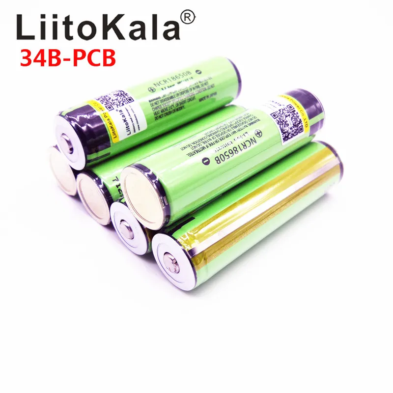 2019 new LiitoKala NCR18650B 18650 battery 3400 mAh 3.7V rechargeable Li-Ion battery protected PCB