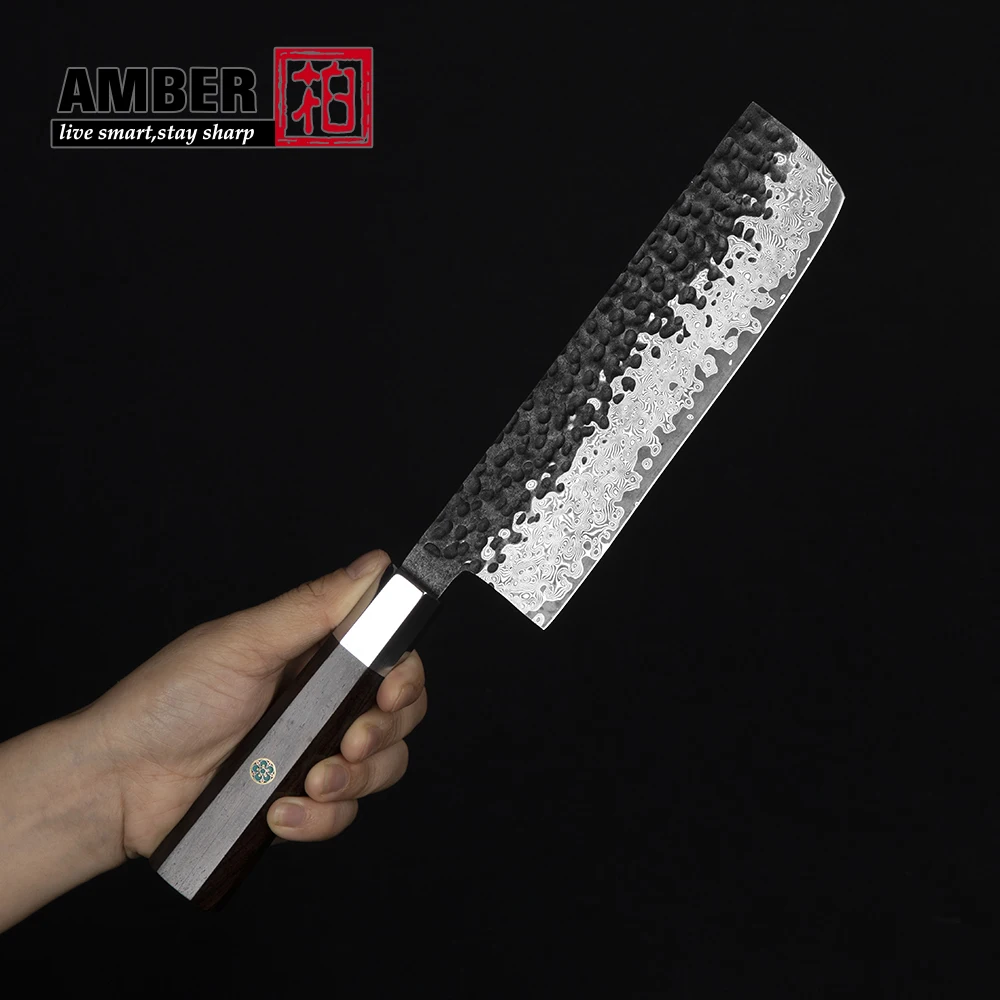 Extra Sharp new design vegetable kitchen knife VG10 Damascus steel blacksmith Japanese nakiri knife with ebony wood handle