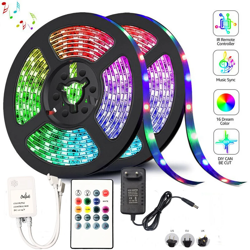 Music SYNC controller wifi remote Sound rhythm control RGB led strip lighting for bedroom