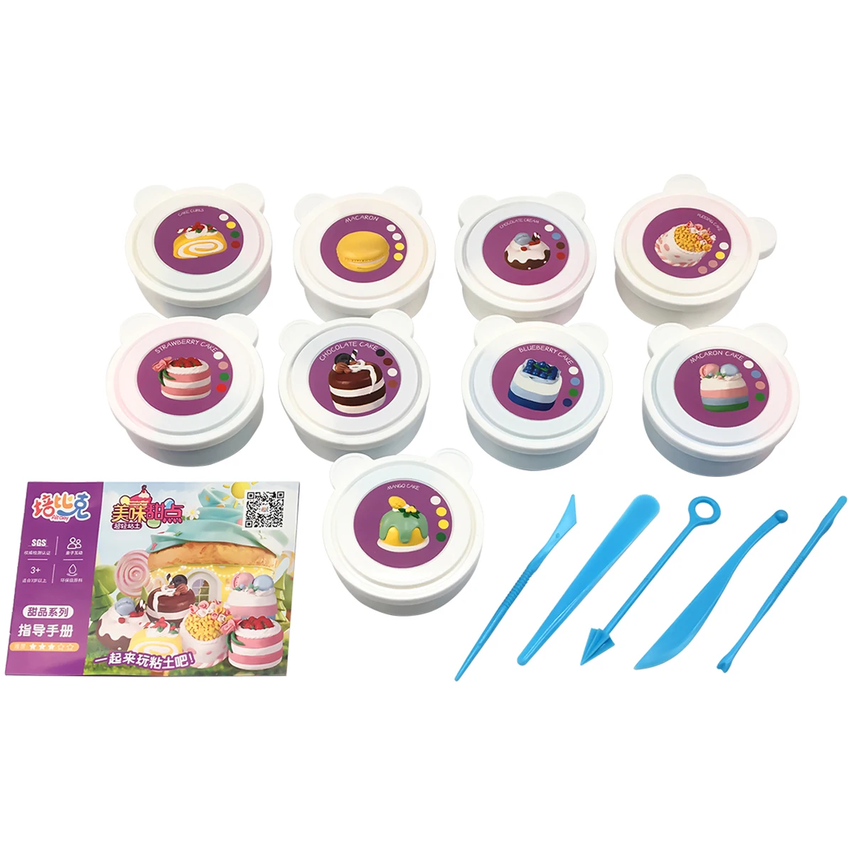 
Dinosaur and Dessert Model Ultralight Clay Playdough DIY Slime Making Kit Set 