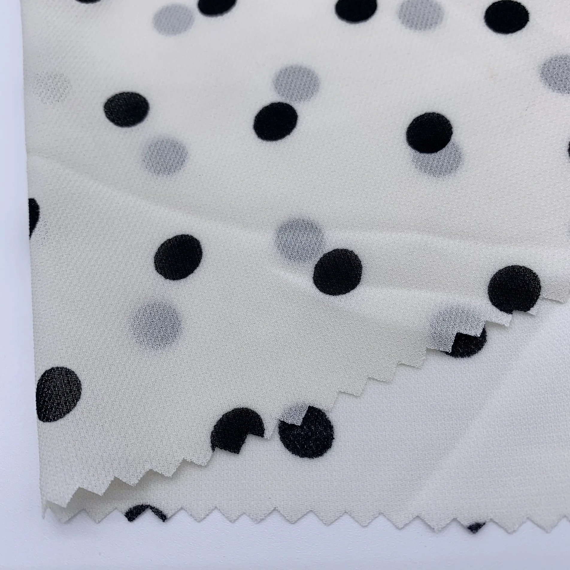 high quality 100% recycle polyester screen printed twill crepe georgette chiffon fabric for dress