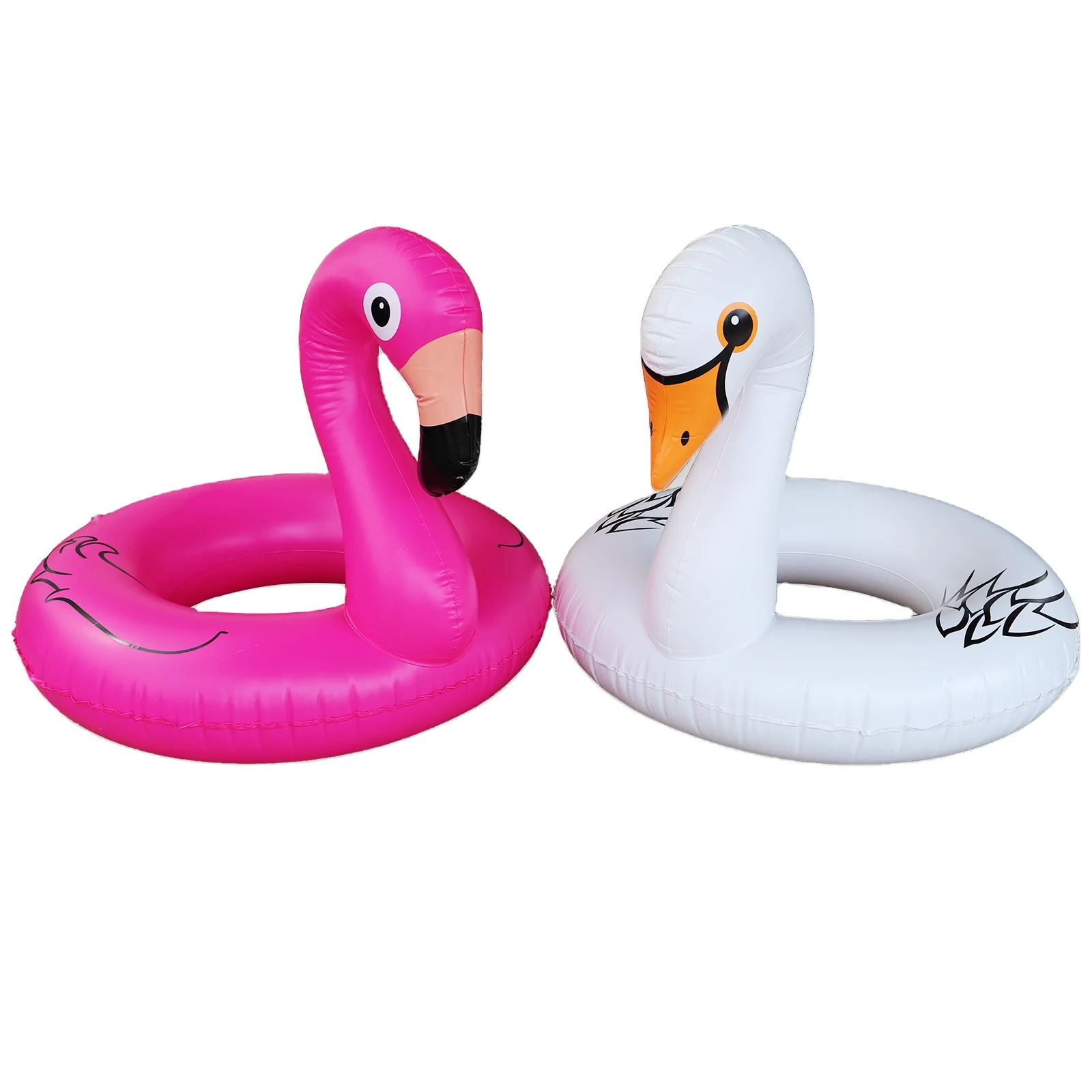 BSCI Custom Inflatable Flamingo Swim Tube Water Toy for Toddlers Kids Swim Ring for Pool
